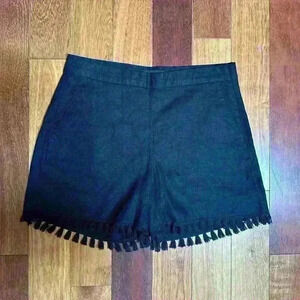 Banana Republic  | Black linen shorts with tassels size 2